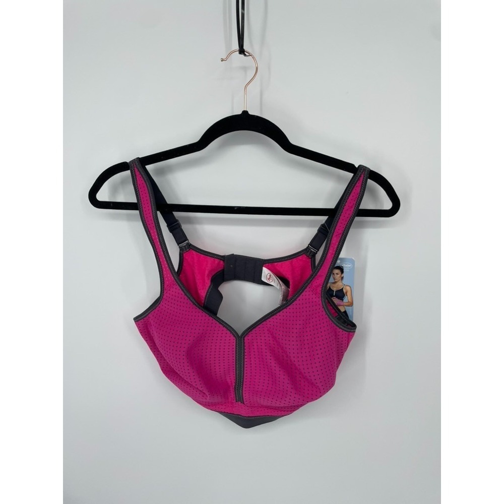 Anita Enforcer Wireless Sports Bra Women's 36 D Pink Anthracite Performance NWT